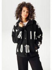 Aniston Kurtka przejściowa w kolorze czarno-białym rozmiar: 36. Czarne kurtki damskie Aniston, bez wzorów, bez kaptura. Za 100.75 zł.