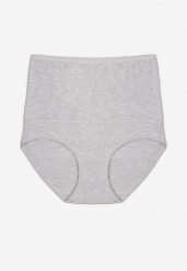 Szare Bawełniane Majtki Modelujące z Wysokim Stanem Nilawena. Szare bielizna korygująca Born2be, bez wzorów, z bawełny. Za 19.99 zł.