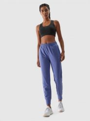 4F Spodnie treningowe szybkoschnące damskie - granatowe XL. Niebieskie spodnie dresowe damskie 4F, l, bez wzorów, z dzianiny. W wyprzedaży za 99.99 zł.