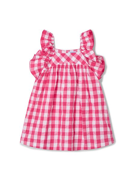 Mayoral Sukienka letnia 3935 Czerwony Regular Fit. Czerwone sukienki dziewczęce Mayoral, bez wzorów, z bawełny, bez ramiączek, proste. Za 119.99 zł.