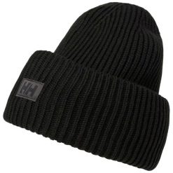 Prążkowana czapka Helly Hansen. Czarne czapki damskie Helly Hansen, bez wzorów, prążkowane. Za 177.00 zł.