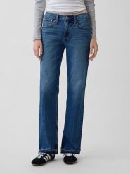 GAP Dżinsy - Straight fit - w kolorze granatowym rozmiar: W28. Niebieskie jeansy damskie GAP. Za 141.52 zł.