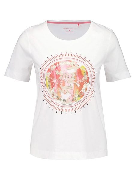 Gerry Weber Koszulka w kolorze białym rozmiar: 46. Białe bluzki damskie Gerry Weber, bez wzorów, bez kołnierzyka, bez ramiączek. Za 65.54 zł.