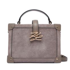 Torebka KARL LAGERFELD. Szare kuferki damskie KARL LAGERFELD, bez wzorów, bez dodatków. Za 1,299.00 zł.