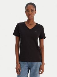 Calvin Klein Jeans T-Shirt Ss Monogram Vnk LV047B205G Czarny Regular Fit. Czarne t-shirty damskie Calvin Klein Jeans, s, bez wzorów, z bawełny, bez kołnierzyka. Za 149.99 zł.