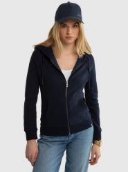 Bluza damska z kapturem granatowa Laurisana 403. Niebieskie bluzy damskie Big Star, l, bez wzorów, z dresówki, z kapturem. W wyprzedaży za 179.99 zł.