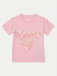 Guess T-Shirt A5GI03K6YW4 Różowy Regular Fit. Czerwone koszulki i t-shirty dziewczęce Guess, z aplikacjami, z bawełny, bez kołnierzyka, bez ramiączek. Za 49.99 zł.