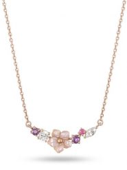 OR Carats Złoty naszyjnik z kamieniami szlachetnymi - dł. 40 cm rozmiar: onesize. Różowe naszyjniki damskie OR Carats, z ametystem, złote. Za 1,217.99 zł.