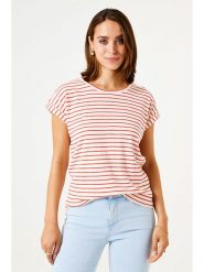 Garcia Koszulka w kolorze biało-jasnoróżowym rozmiar: XL. Białe koszulki damskie Garcia, xl, bez wzorów, bez kołnierzyka, bez ramiączek. Za 78.84 zł.