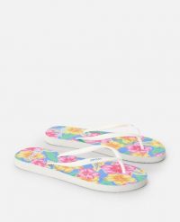 Japonki damskie Rip Curl Mixed Bloom Open Toe. Niebieskie klapki damskie Rip Curl, bez wzorów, z materiału, z otwartym noskiem, bez obcasa, bez zapięcia. Za 77.99 zł.