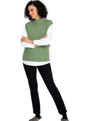 WITT WEIDEN Bezrękawnik w kolorze zielonym rozmiar: 46. Zielone swetry klasyczne damskie WITT WEIDEN, bez kołnierzyka. Za 43.37 zł.