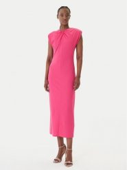 Fracomina Sukienka koktajlowa FS26SD2008W62601 Różowy Slim Fit. Czerwone sukienki damskie Fracomina, bez wzorów, z syntetyku, wizytowe, bez ramiączek. Za 539.99 zł.