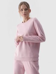 4F Bluza dresowa nierozpinana bez kaptura damska - różowa XL. Czerwone bluzy damskie 4F, xl, bez wzorów, z bawełny, bez kaptura. W wyprzedaży za 99.99 zł.