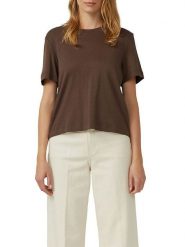 S.Oliver Koszulka w kolorze brązowym rozmiar: 34. Brązowe bluzki damskie S.Oliver, s, bez wzorów, z bawełny, bez kołnierzyka, bez ramiączek. Za 34.99 zł.
