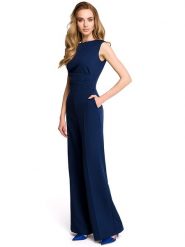 Stylove Kombinezon w kolorze granatowym rozmiar: L. Niebieskie kombinezony damskie Stylove, l, bez wzorów, bez kołnierzyka, bez ramiączek. Za 241.56 zł.