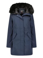 Geographical Norway Parka "Basiline" w kolorze granatowym rozmiar: S. Niebieskie parki damskie Geographical Norway, s, bez kaptura. Za 159.21 zł.