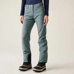 Damskie wodoodporne izolowane spodnie narciarskie Shrink. Szare spodnie sportowe damskie Dare 2b, na zimę, bez wzorów, narciarskie. W wyprzedaży za 239.99 zł.