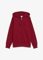 Długa bluza rozpinana. Niebieskie bluzy damskie bonprix, bez wzorów, z dzianiny, bez kaptura. Za 84.99 zł.