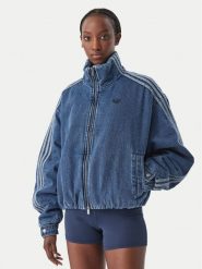 Adidas Kurtka jeansowa Firebird Jacket KT4232 Niebieski Regular Fit. Niebieskie kurtki damskie Adidas, xs, bez wzorów, z bawełny, bez kaptura. Za 594.99 zł.
