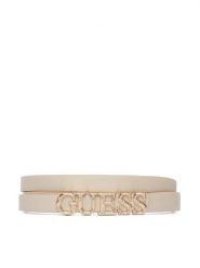 Guess Pasek Damski BW9338 P6215 Beżowy jasny. Brązowe paski damskie Guess, z aplikacjami, ze skóry. Za 199.99 zł.