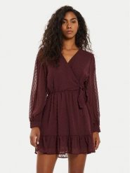 ONLY Sukienka codzienna Tiva 15224789 Bordowy Regular Fit. Czerwone sukienki damskie Only, bez wzorów, z syntetyku, bez ramiączek. Za 119.99 zł.