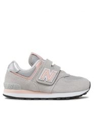 New Balance Sneakersy PV574EVK Szary. Szare buty sportowe dziewczęce New Balance, ze skóry, bez zapięcia. Za 299.99 zł.