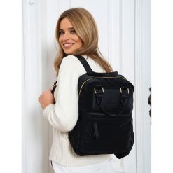Plecak damski Peterson PTN JN-07 czarny. Czarne plecaki Peterson, bez wzorów, z nylonu. Za 119.99 zł.