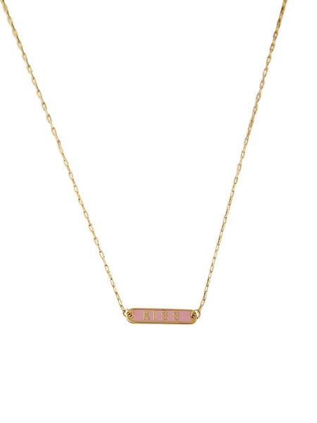 Design Letters Pozłacany naszyjnik "Kiss" - dł. 45 cm rozmiar: onesize. Różowe naszyjniki damskie Design Letters, pozłacane. Za 122.09 zł.