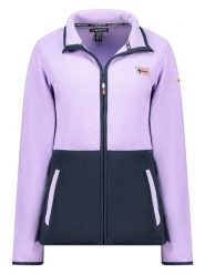 Geographical Norway Kurtka polarowa "Touki" w kolorze granatowo-fioletowym rozmiar: L. Niebieskie kurtki damskie Geographical Norway, l, bez wzorów, z polaru, bez kaptura. Za 134.53 zł.