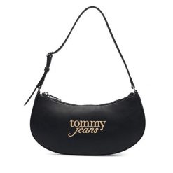 Torebka Tommy Jeans. Czarne torebki klasyczne damskie Tommy Jeans, z jeansu, bez dodatków. Za 329.99 zł.
