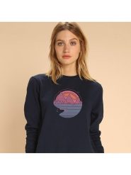 WOOOP Bluza "The mountains are calling" w kolorze granatowym rozmiar: XL. Niebieskie bluzy damskie Wooop, xl, bez wzorów, z bawełny, bez kaptura. Za 100.99 zł.