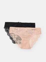 Koronkowe figi 2 pack - wielobarwny. Figi Sinsay, bez wzorów, z koronki. Za 19.99 zł.