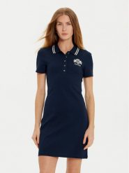 Tommy Hilfiger Sukienka codzienna Varsity WW0WW43841 Granatowy Slim Fit. Niebieskie sukienki damskie Tommy Hilfiger, bez wzorów, z bawełny, bez ramiączek. Za 379.99 zł.