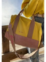 Fritzi aus Preußen Shopper bag w kolorze beżowo-żółtym - 40 x 29,5 x 14 cm rozmiar: onesize. Brązowe shopper bag Fritzi aus Preußen, bez wzorów, z materiału, na ramię, bez dodatków. Za 160.96 zł.