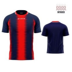 Koszulka Sportowa Givova Stripe Niebieska - Czerwona XL. Czerwone koszulki sportowe damskie Givova, xl, bez wzorów, bez ramiączek, do piłki nożnej. Za 149.99 zł.