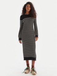 Roxy Sukienka dzianinowa Cool Waves SD ERJKD03536 Czarny Regular Fit. Czarne sukienki damskie Roxy, bez wzorów, z dzianiny, bez ramiączek. Za 339.99 zł.