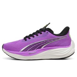 Buty do biegania damskie Puma Velocity Nitro 3. Fioletowe obuwie sportowe damskie Puma, bez zapięcia, do biegania. Za 309.99 zł.
