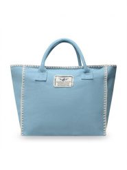 Banana Moon Torebka Seta Lohan KBJ56 Niebieski. Niebieskie shopper bag Banana Moon, bez wzorów, z materiału, bez dodatków. Za 259.99 zł.