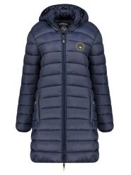 Geographical Norway Płaszcz pikowany "Atikamap" w kolorze granatowym rozmiar: XXL. Niebieskie płaszcze damskie Geographical Norway, xxl, bez wzorów, bez kaptura. Za 166.10 zł.