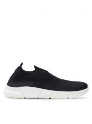 Geox Sneakersy J Aril G. E J25DLE 0007Q C9999 Czarny. Czarne buty sportowe dziewczęce Geox, bez wzorów, z materiału, bez zapięcia. Za 139.99 zł.