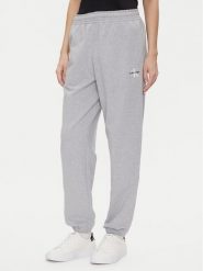 Calvin Klein Jeans Spodnie dresowe Monologo LV047B235G Szary Regular Fit. Szare spodnie dresowe damskie Calvin Klein Jeans, m, bez wzorów, z bawełny. Za 239.99 zł.