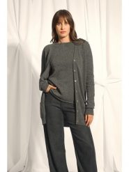 Just Cashmere Kaszmirowy kardigan "Chelsea" w kolorze antracytowym rozmiar: M. Czarne kardigany damskie Just Cashmere, m, bez wzorów, z kaszmiru. Za 426.99 zł.