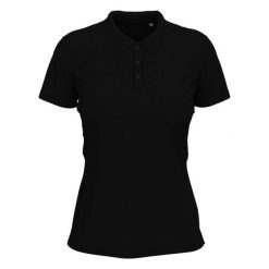 Damska Koszulka Polo Ze Stretchem. Czarne koszulki damskie Stedman, bez wzorów, bez kołnierzyka, bez ramiączek. Za 106.99 zł.