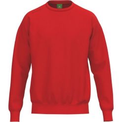 Bluza 565 czerwony unisex. Czerwone bluzy damskie 55PROTEC, m, bez wzorów, z bawełny, bez kaptura. Za 153.98 zł.