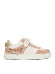 Guess Sneakersy CEO-25KC1001 Biały. Białe buty sportowe dziewczęce Guess, z aplikacjami, bez zapięcia. Za 199.99 zł.