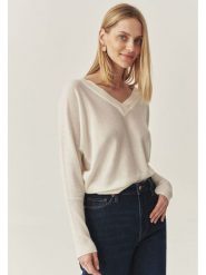 TATUUM Sweter w kolorze kremowym rozmiar: XL. Brązowe swetry klasyczne damskie TATUUM, xl, z wełny, bez kołnierzyka. Za 190.97 zł.