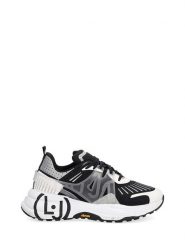 Liu Jo Sneakersy w kolorze srebrno-czarno-białym ze wzorem rozmiar: 37. Czarne obuwie sportowe damskie Liu Jo, z lycry, bez zapięcia, do biegania. Za 455.95 zł.
