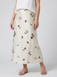MOSS COPENHAGEN Spódnica "Rianne" w kolorze kremowo-czarnym rozmiar: XS. Brązowe spódnice damskie Moss Copenhagen, na co dzień, xs, bez wzorów, maxi. Za 140.20 zł.