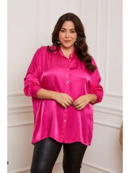 Plus Size Company Bluzka "Jessie" w kolorze fuksjowym rozmiar: 38. Różowe bluzki damskie Plus Size Company, plus size, bez wzorów, z wiskozy, klasyczne, bez kołnierzyka, plus size, bez ramiączek. Za 83.42 zł.