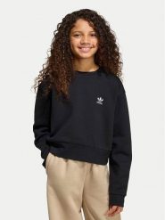 Adidas Bluza KE2380 Czarny Loose Fit. Czarne bluzy dziewczęce Adidas, bez wzorów, z bawełny, bez ramiączek, bez kaptura. Za 169.99 zł.